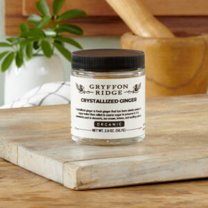 Crystallized ginger in jar