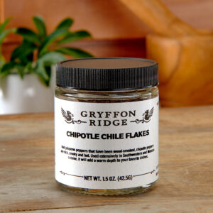 Chipotle chile flakes in jar