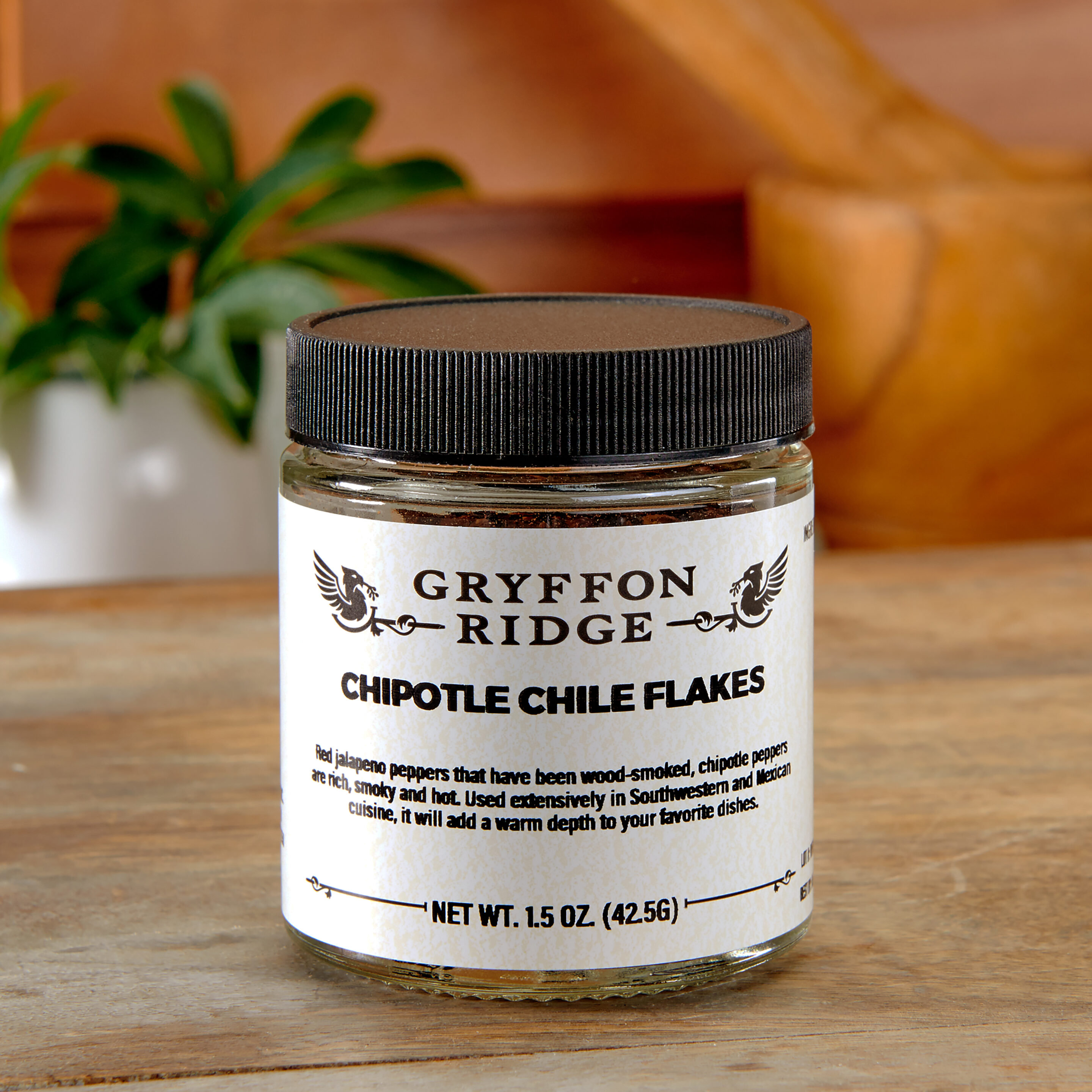 Chipotle Chile Flakes Chipotle chile flakes in jar