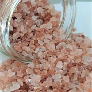Himalayan Pink Salt ~ Coarse in a glass jar.